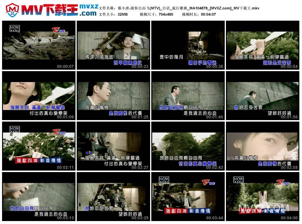 蔡小虎-放你自由飞(MTV)_台语_流行歌曲_MA104878